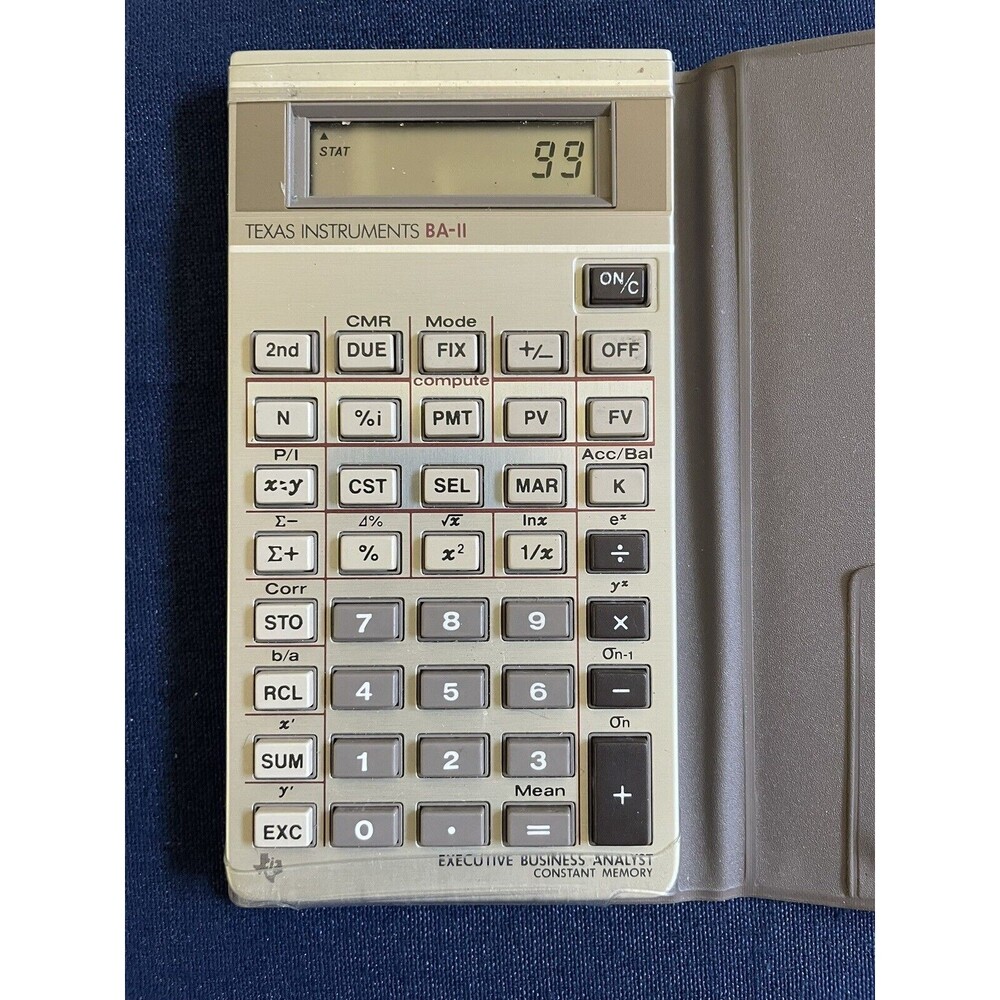 Texas Instruments BA II Executive Business Analysis Constant Memory In Case - Picture 2 of 3
